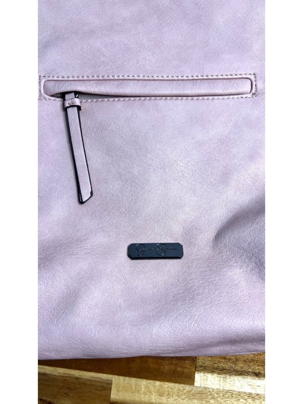 Jessica Simpson Roxanne Satchel pink double handles shoulder strap zippers - Picture 15 of 16